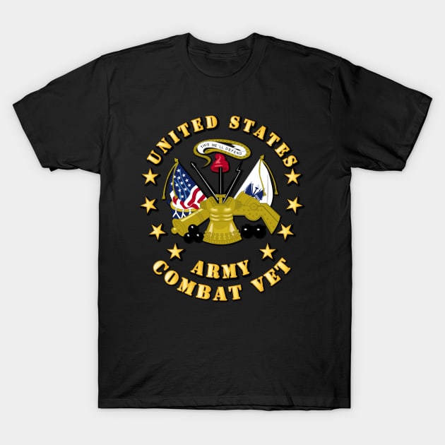 US Army Center - Combat Veteran T-Shirt by twix123844